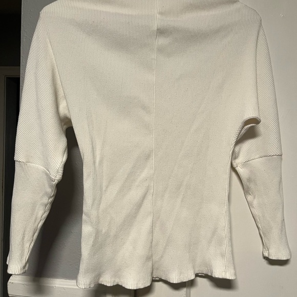 Fashion Nova Off-White Ribbed Tunic Top - Picture 2 of 5